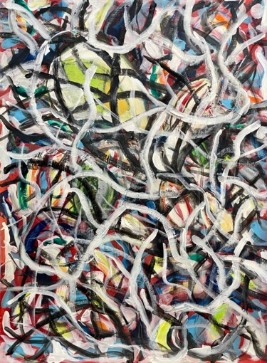 Peinture intitulée "Relational Caos" par Alfredo Machado Zingg, Œuvre d'art originale, Acrylique