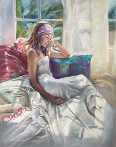 绘画 标题为“Portrait of a girl…” 由Natalia Balashova. Pastelist., 原创艺术品, 粉彩