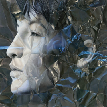 Tender Blue 绘画 标题为“Tender Blue” 由Kiara Peelman, 原创艺术品, 油 安装在木质担架架上
