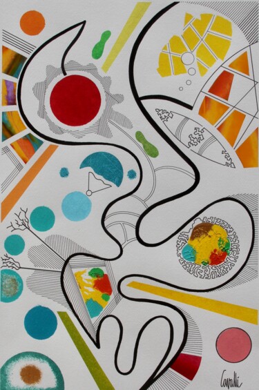 Peinture intitulée "22 117 Une fleur" par Pascal Cavalli, Œuvre d'art originale, Acrylique