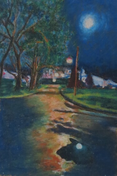 제목이 "moon road"인 그림 Kash로, 원작, 파스텔