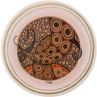 绘画 标题为“Coffee octopus cream” 由Yue Zeng, 原创艺术品, 油
