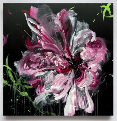 绘画 标题为“Pink flower 23” 由Rosi Roys, 原创艺术品, 丙烯