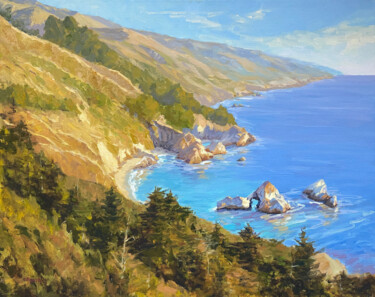 제목이 "Golden State Coast"인 미술작품 Tatyana Fogarty로, 원작, 기름
