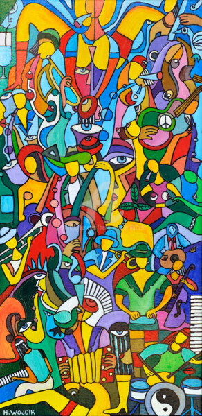 Peinture intitulée "PARFUMS CARAIBES 1" par Henri Wojcik, Œuvre d'art originale, Acrylique Monté sur Châssis en bois