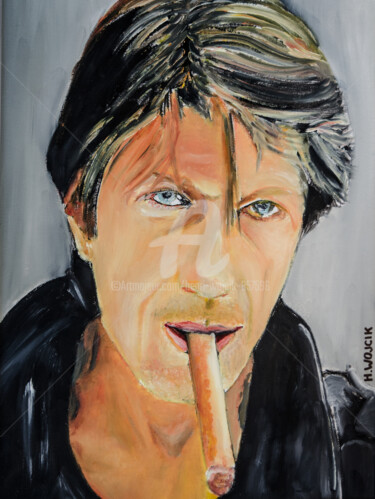 Peinture intitulée "DUTRONC" par Henri Wojcik, Œuvre d'art originale, Acrylique Monté sur Châssis en bois