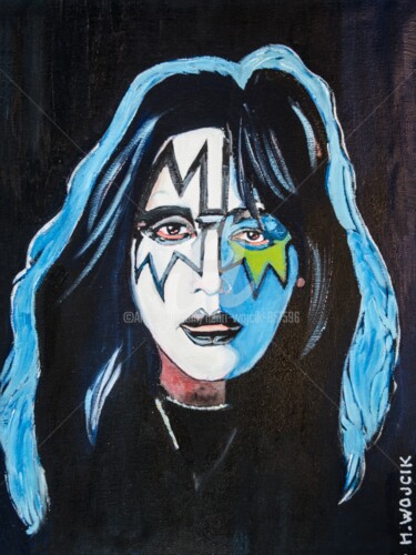 Peinture intitulée "KISS 1" par Henri Wojcik, Œuvre d'art originale, Acrylique Monté sur Châssis en bois