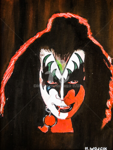 Peinture intitulée "KISS 2" par Henri Wojcik, Œuvre d'art originale, Acrylique Monté sur Châssis en bois