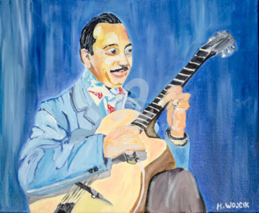 Peinture intitulée "DJANGO" par Henri Wojcik, Œuvre d'art originale, Acrylique Monté sur Châssis en bois