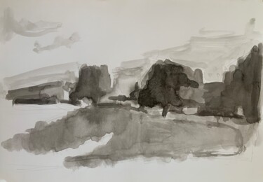 Peinture intitulée "Shadows in the Para…" par Ekaterina Belukhina, Œuvre d'art originale, Encre