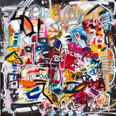 Peinture intitulée "Goliath" par Luc Villard, Œuvre d'art originale, Acrylique Monté sur Châssis en bois