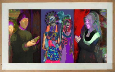 数字艺术 标题为“H00 peinture numéri…” 由Laurent Pradat, 原创艺术品, 数字油画 安装在其他刚性面板上