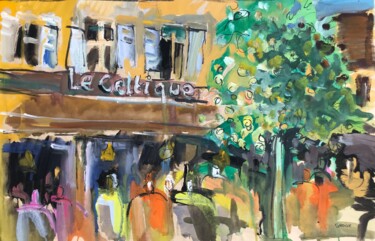 Schilderij getiteld "Rambouillet 6 - Pla…" door Jean-François Groisy, Origineel Kunstwerk, Gouache