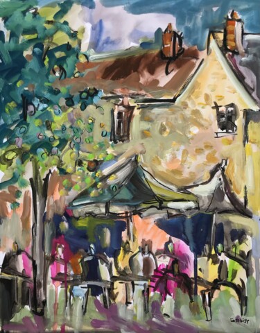 Schilderij getiteld "Rambouillet 47 - pl…" door Jean-François Groisy, Origineel Kunstwerk, Gouache