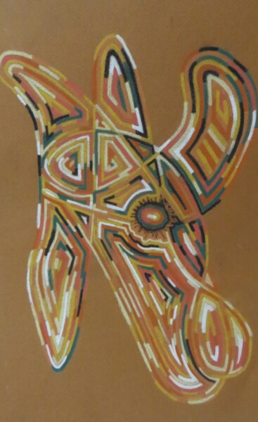 Desenho intitulada "univert19" por Kash, Obras de arte originais, Pastel