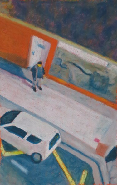 Desenho intitulada "waiting" por Kash, Obras de arte originais, Pastel