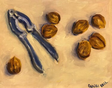 Malerei mit dem Titel "nuts" von Iryna Karpiak, Original-Kunstwerk, Öl