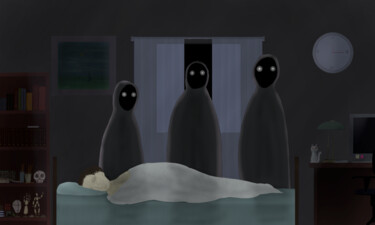 数字艺术 标题为“Sleep watchers” 由Andrey Elenev, 原创艺术品, 数字油画