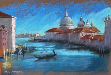 Peinture intitulée "Venice.  City pastel" par Natalia Balashova. Pastelist., Œuvre d'art originale, Pastel