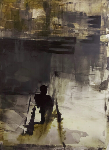 Painting titled "THE WATCHER" by Rosangela Oliveira, Original Artwork, Acrylic