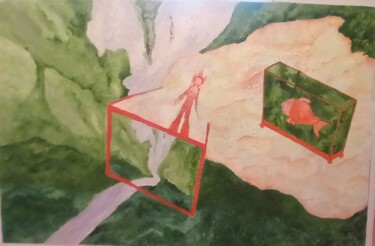 绘画 标题为“Reflection” 由Юлия Викто, 原创艺术品, 油 安装在木质担架架上