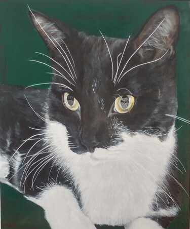 Peinture intitulée "Tricot" par Daf, Œuvre d'art originale, Acrylique