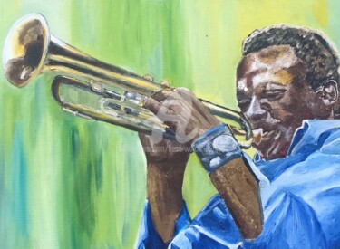 Peinture intitulée "MILLE DAVIS 2" par Henri Wojcik, Œuvre d'art originale, Acrylique Monté sur Châssis en bois