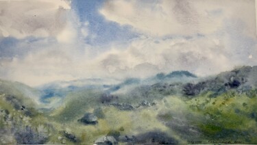 Pintura titulada "Foothills" por Daria Kamishanova, Obra de arte original, Acuarela