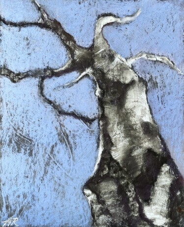 Drawing titled "Old Birch Pastel Dr…" by Lena Ru, Original Artwork, Pastel