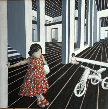 绘画 标题为“NATALIE.... (ricord…” 由Antonella Preti, 原创艺术品, 丙烯 安装在木质担架架上