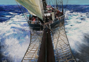 绘画 标题为“The "Oosterschelde"” 由Erick Millet, 原创艺术品, 丙烯