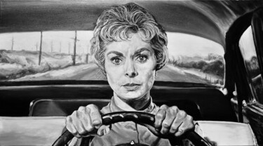 Janet Leigh in the film Psycho by Alfred Hitchcock 绘画 标题为“Janet Leigh in the…” 由Alejandro Cilento, 原创艺术品, 油