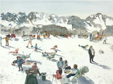 Peinture intitulée "Salice" par Andrea Caruso, Œuvre d'art originale, Aquarelle