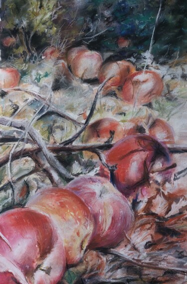 Peinture intitulée ""В осеннем  саду"" par Natali Didukh, Œuvre d'art originale, Pastel