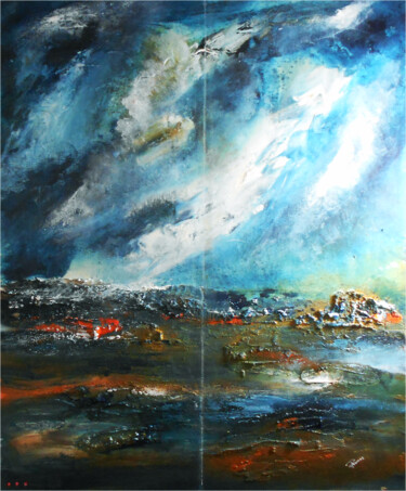 Peinture intitulée "Dichotomie" par Pascal Thomas, Œuvre d'art originale, Acrylique
