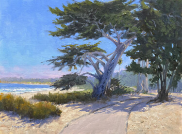 Painting titled "Sculpted By the Win…" by Tatyana Fogarty, Original Artwork, Oil Mounted on Cardboard