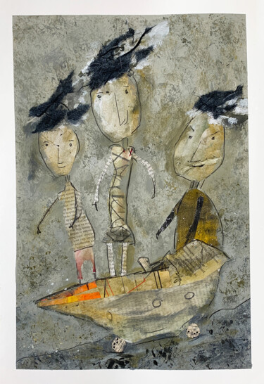 Boating 绘画 标题为“Boating” 由Claudia König (koenigsfigurine), 原创艺术品, 丙烯