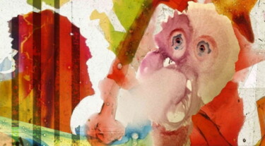 数字艺术 标题为“B9...peinture numér…” 由Laurent Pradat, 原创艺术品, 数字油画
