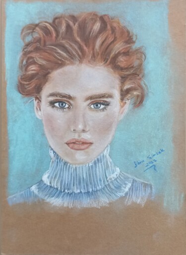 "Blue" başlıklı Resim Ebru Süsoy Şimşek tarafından, Orijinal sanat, Tebeşir