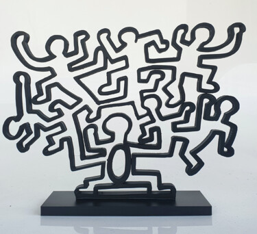 "PyB Pyramide Haring…" başlıklı Heykel Pyb tarafından, Orijinal sanat, Rezine