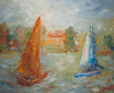 "Velas de Nordelta (…" başlıklı Tablo Maria Lucrecia Serrat tarafından, Orijinal sanat, Petrol