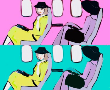 数字艺术 标题为“Fly girls” 由Yulia Gvozdkova, 原创艺术品, 2D数字工作