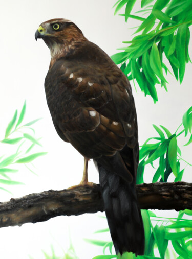 Peinture intitulée "Eagle" par Dmytro Bryzhak, Œuvre d'art originale, Huile