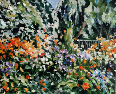 Peinture intitulée "Le printemps" par Pascal Brachet, Œuvre d'art originale, Huile
