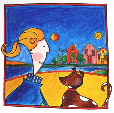 Peinture intitulée "CLARA A PERDU SON T…" par Catherine Suchocka, Œuvre d'art originale