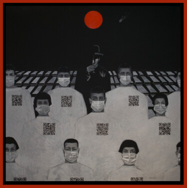 Schilderij getiteld "Eclipse" door Vladislava Zbitskaia (Vlada Zbicki), Origineel Kunstwerk, Acryl