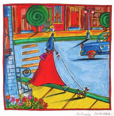 Peinture intitulée "CLARA A PERDU SON T…" par Catherine Suchocka, Œuvre d'art originale