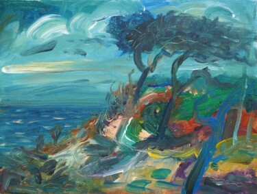 Pittura intitolato "Windflüchter am Ost…" da Wolfgang Schlüter, Opera d'arte originale, Tempera