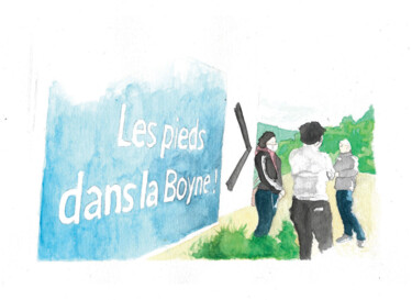 제목이 "Les Pieds dans la B…"인 미술작품 Marlène Chauveau로, 원작, 수채화