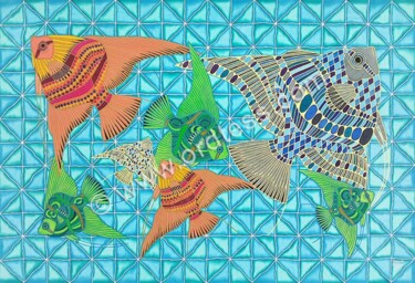 绘画 标题为“Fish” 由Tereza Ordyan, 原创艺术品, 丙烯